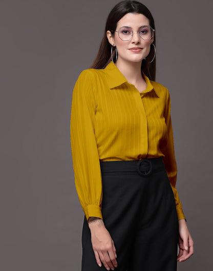 Yellow Woven  Shirt | Leemboodi