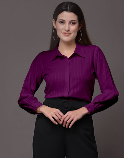 Wine Woven  Shirt | Leemboodi