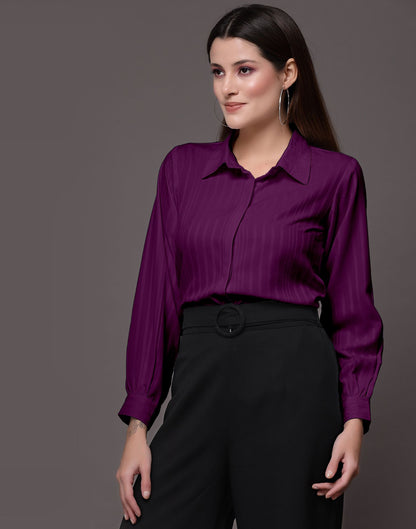 Wine Woven  Shirt | Leemboodi