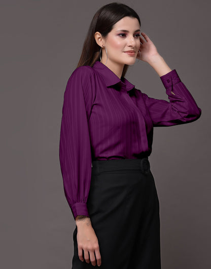 Wine Woven  Shirt | Leemboodi