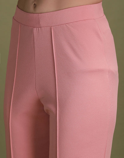 Pink Puff Sleeve Solid Co-Ords Set | Leemboodi
