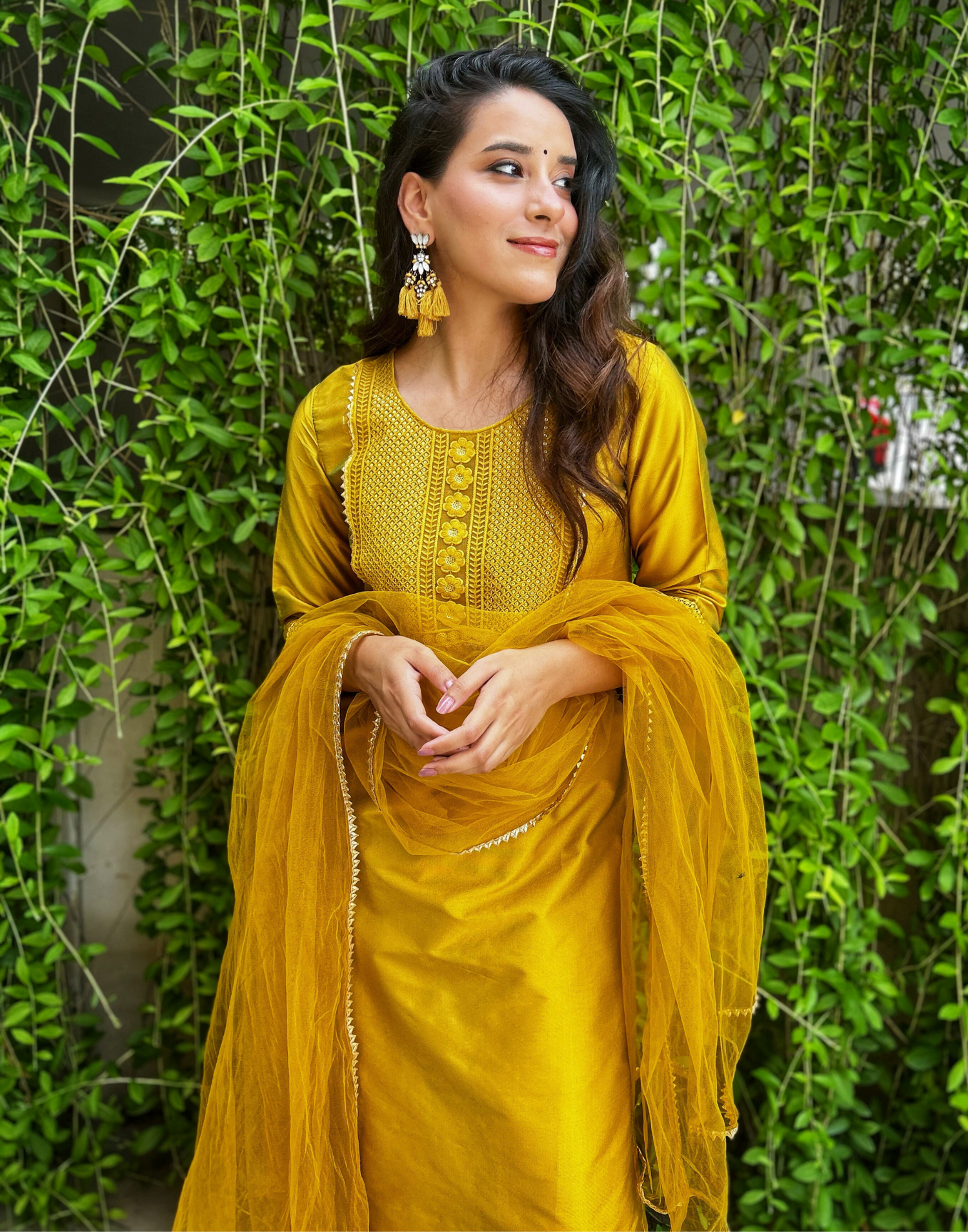 Yellow party hot sale wear kurti