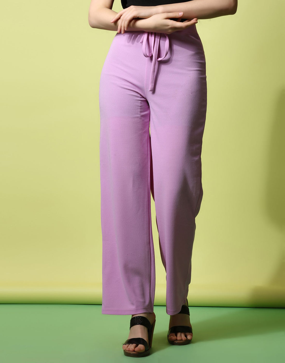 Lavender knotted Straight Fit Trouser | Leemboodi