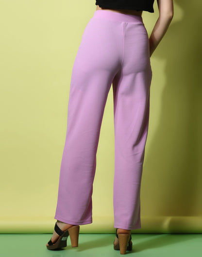 Lavender knotted Straight Fit Trouser | Leemboodi