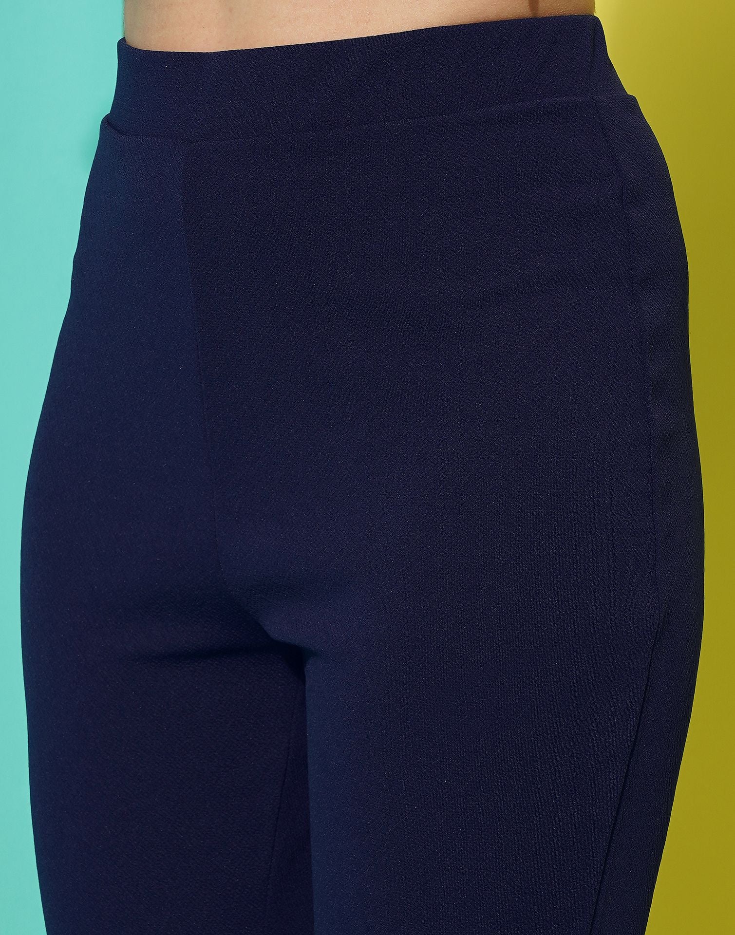Blue Flared Trouser | Leemboodi