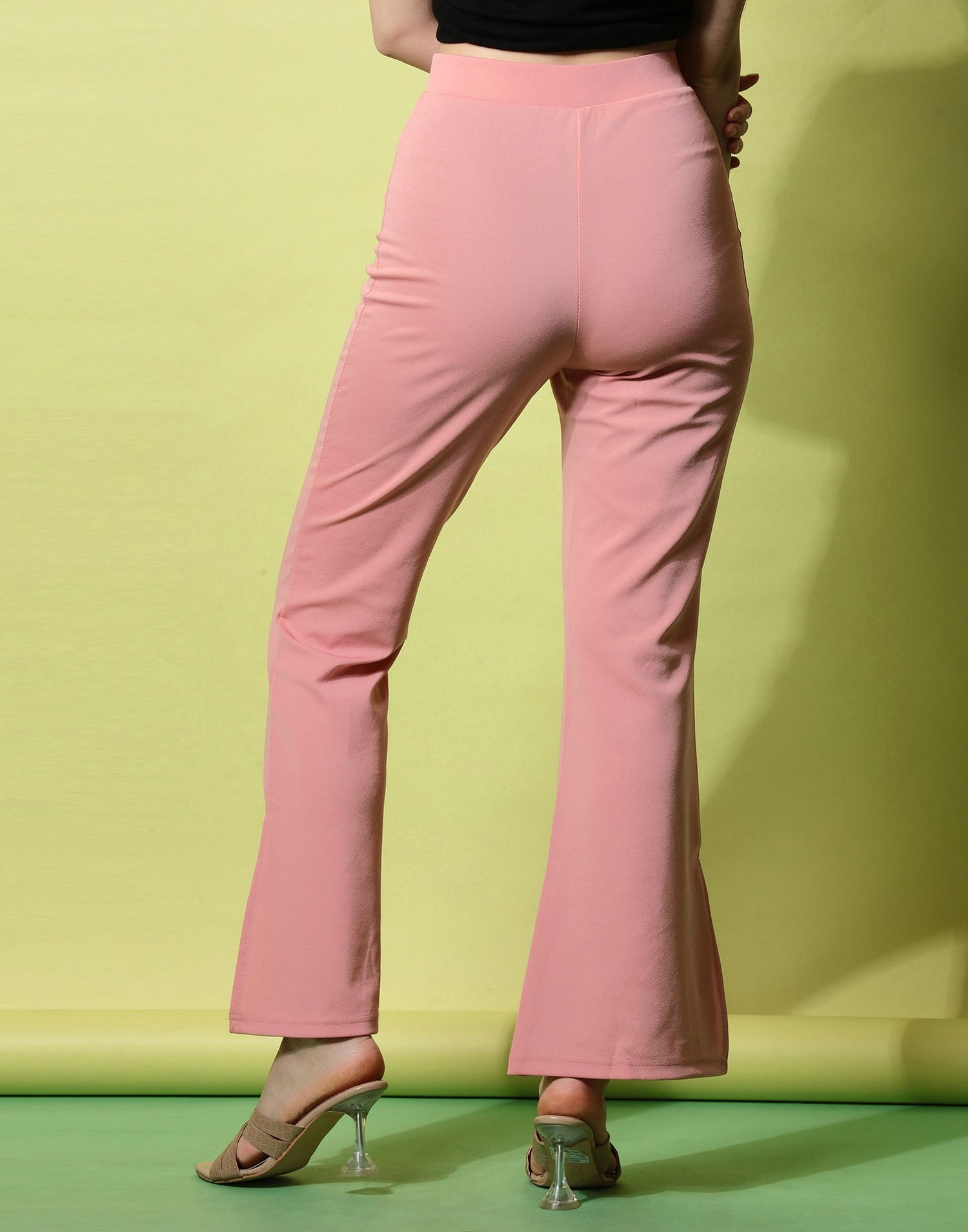 Peach Flared Trouser | Leemboodi