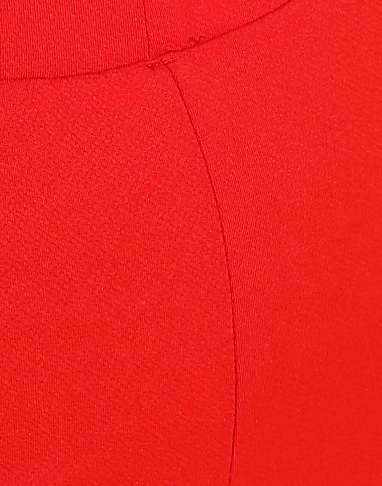 Red Flared Trouser