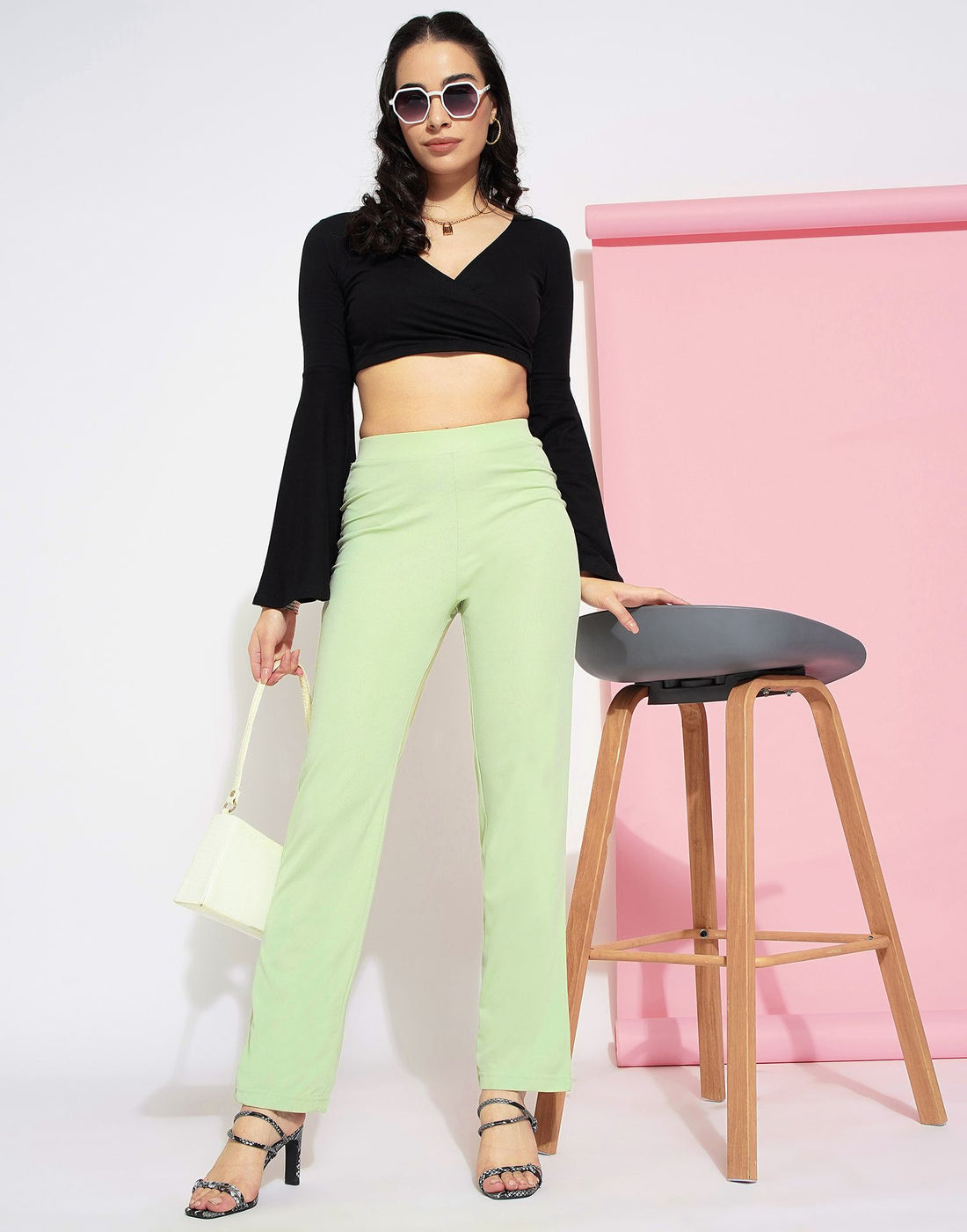 Pista Green Straight Fit Trouser | Leemboodi