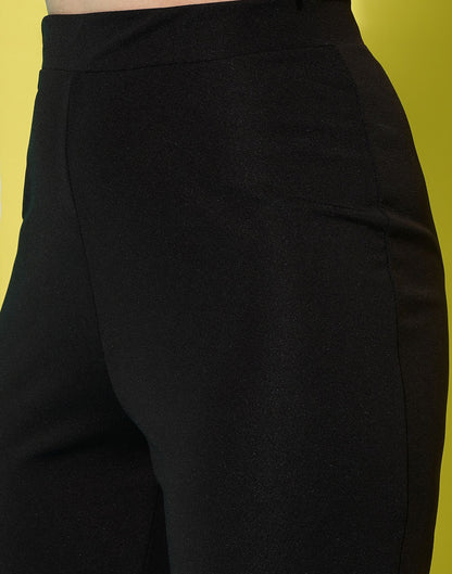 Black Straight Fit Trouser | Leemboodi