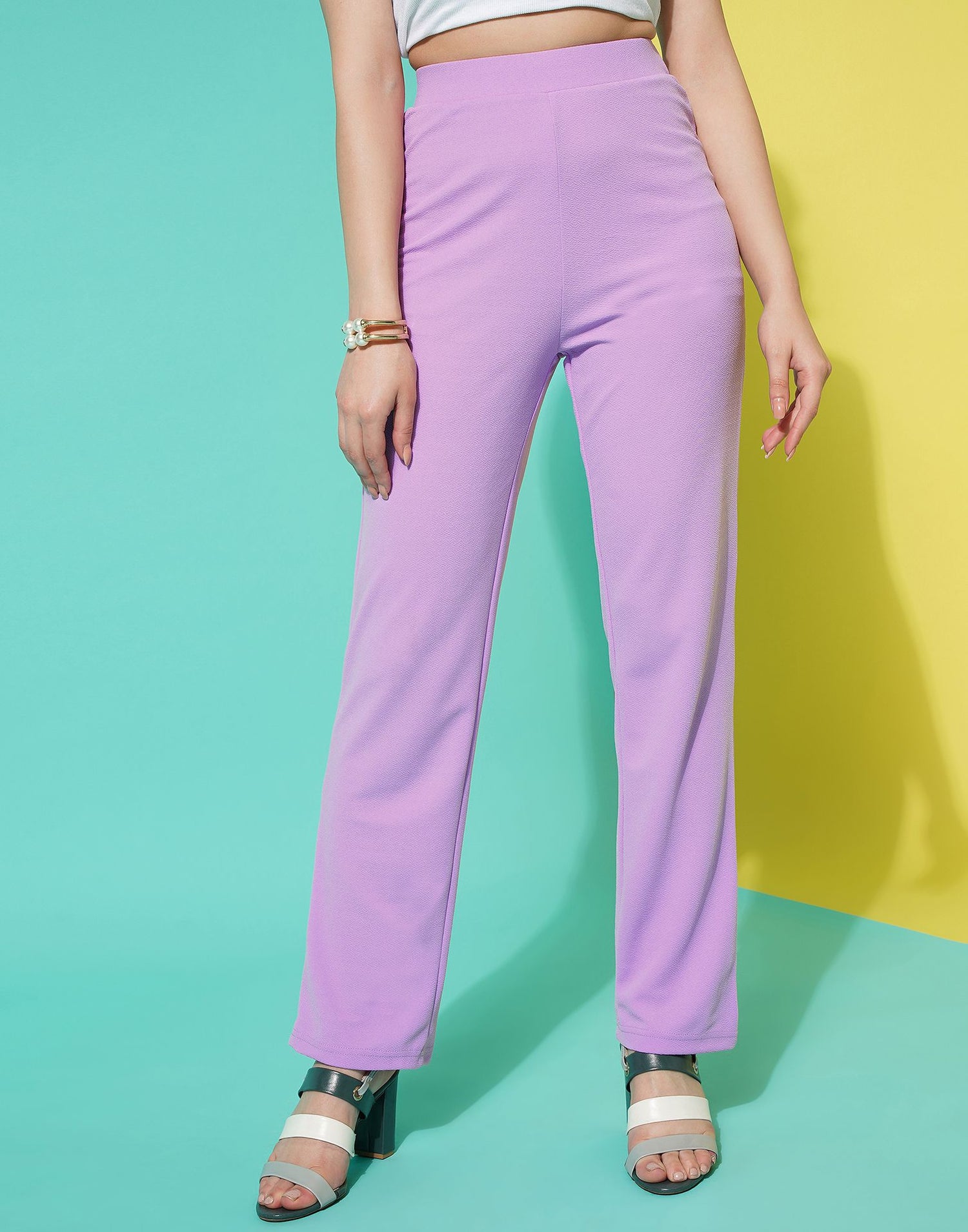 Lavender Straight Fit Trouser | Leemboodi