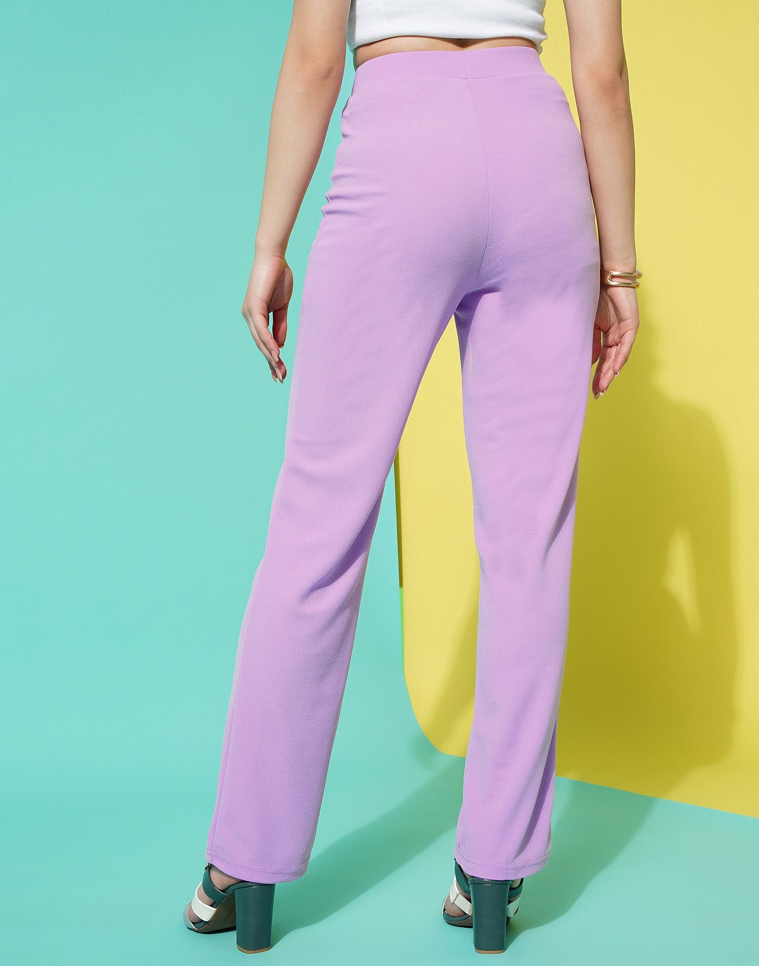 Lavender Straight Fit Trouser | Leemboodi