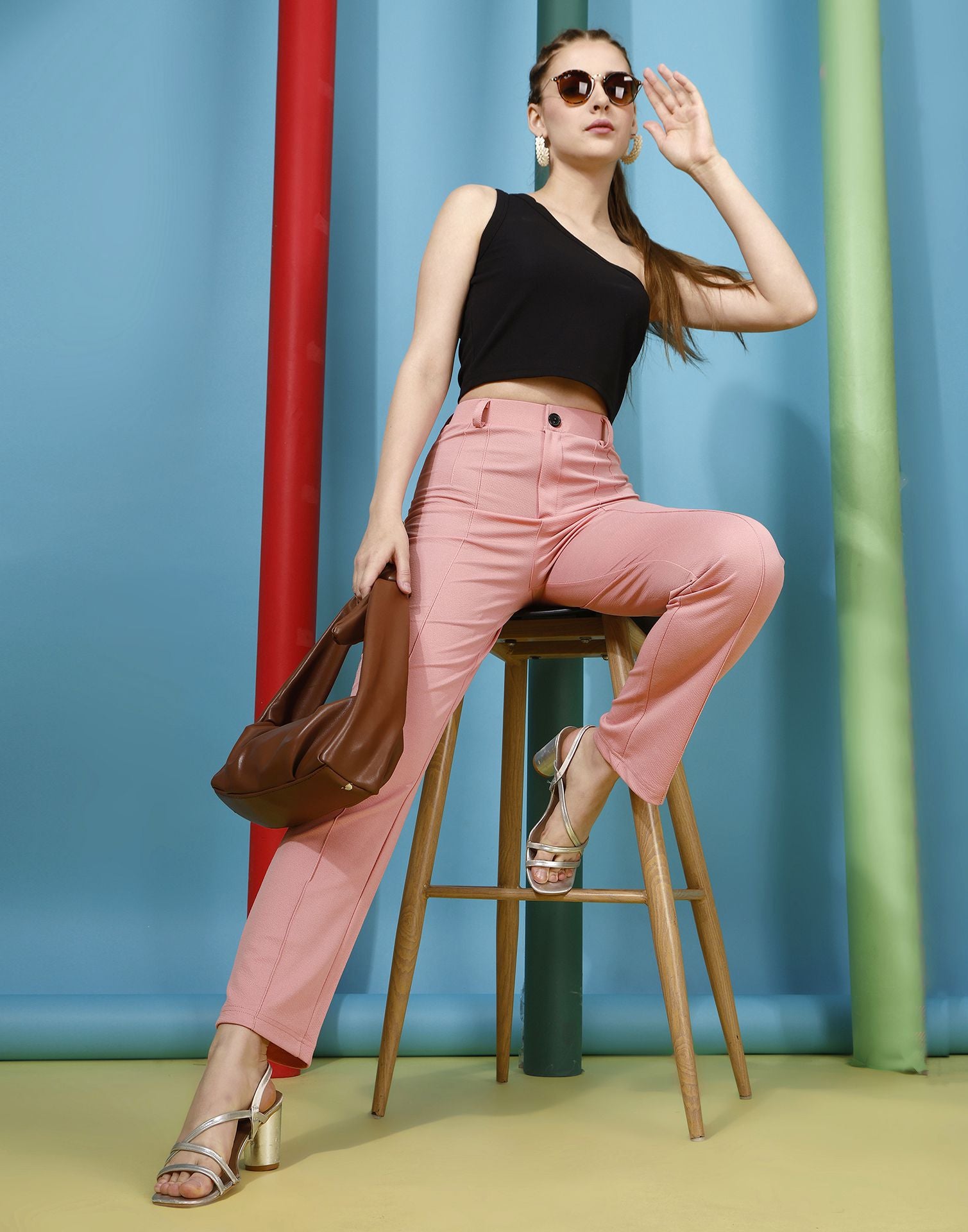 Peach Linen Trousers | Linen Trousers - Style Cheat