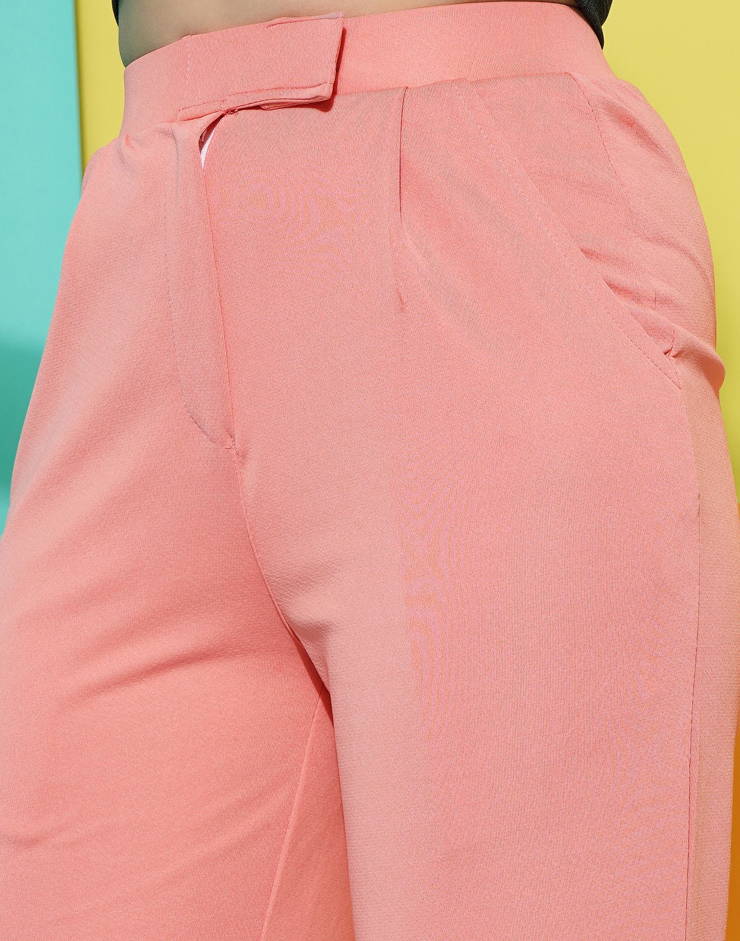 Peach Straight Trouser | Leemboodi
