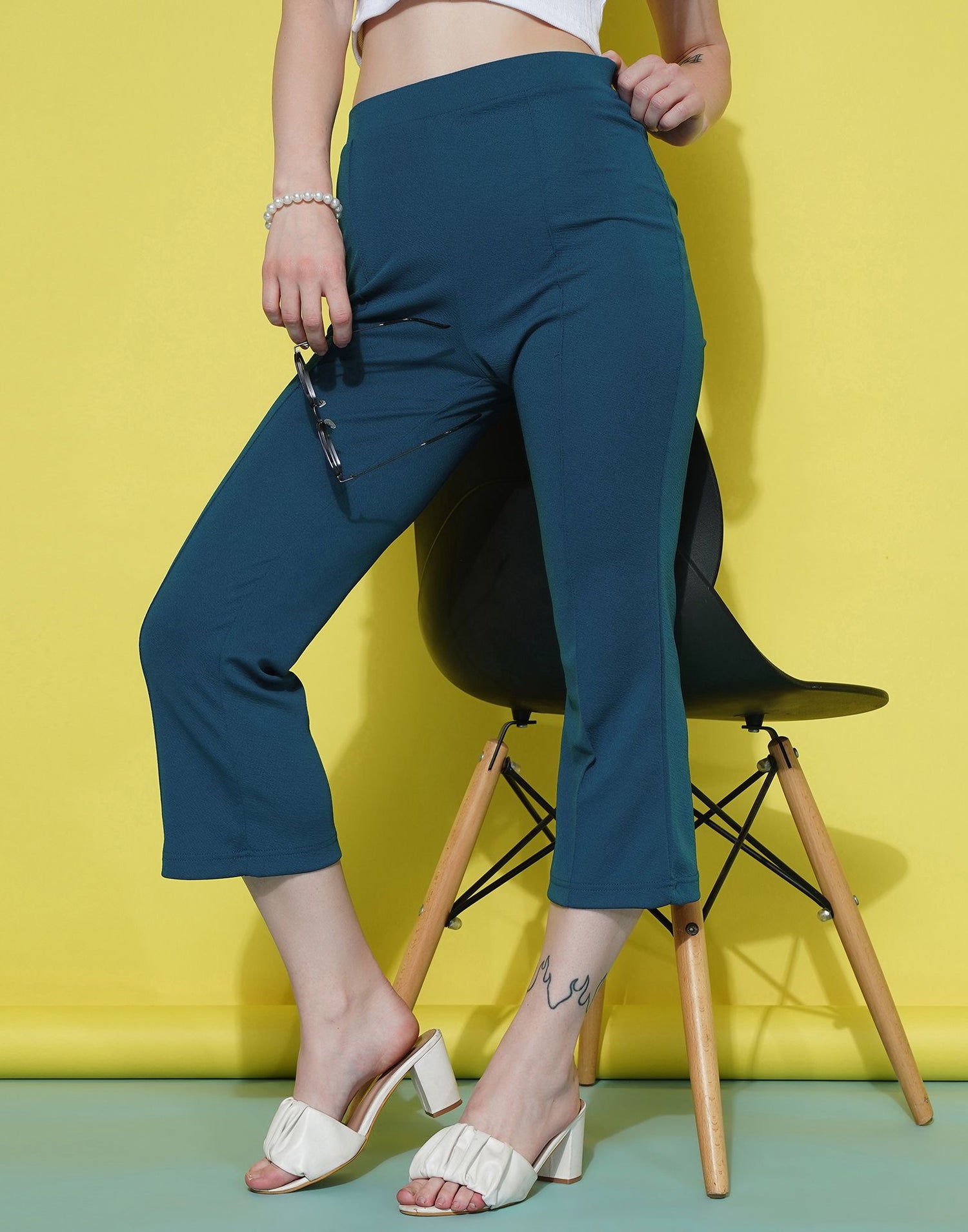 Buy Cyan Ankle Length Pant Cotton Samray for Best Price, Reviews, Free  Shipping