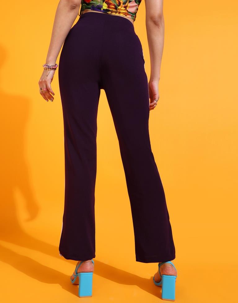 Wine Straight Fit Trouser