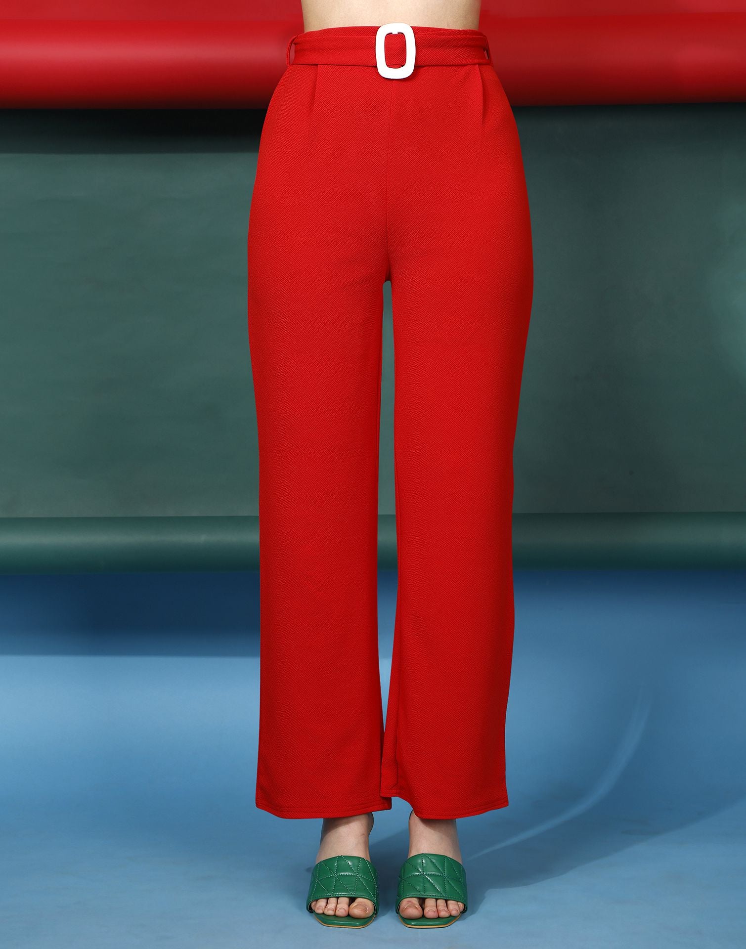 Red Flared Trouser | Leemboodi