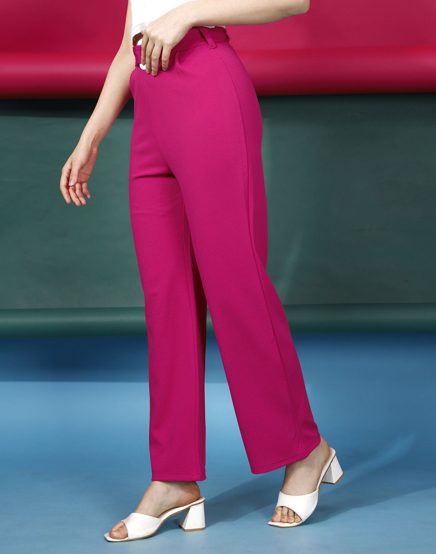 Buy BuyNewTrend Dark Green Lycra Full Length Front Slit Women Trouser Pant  Online at Best Prices in India - JioMart.