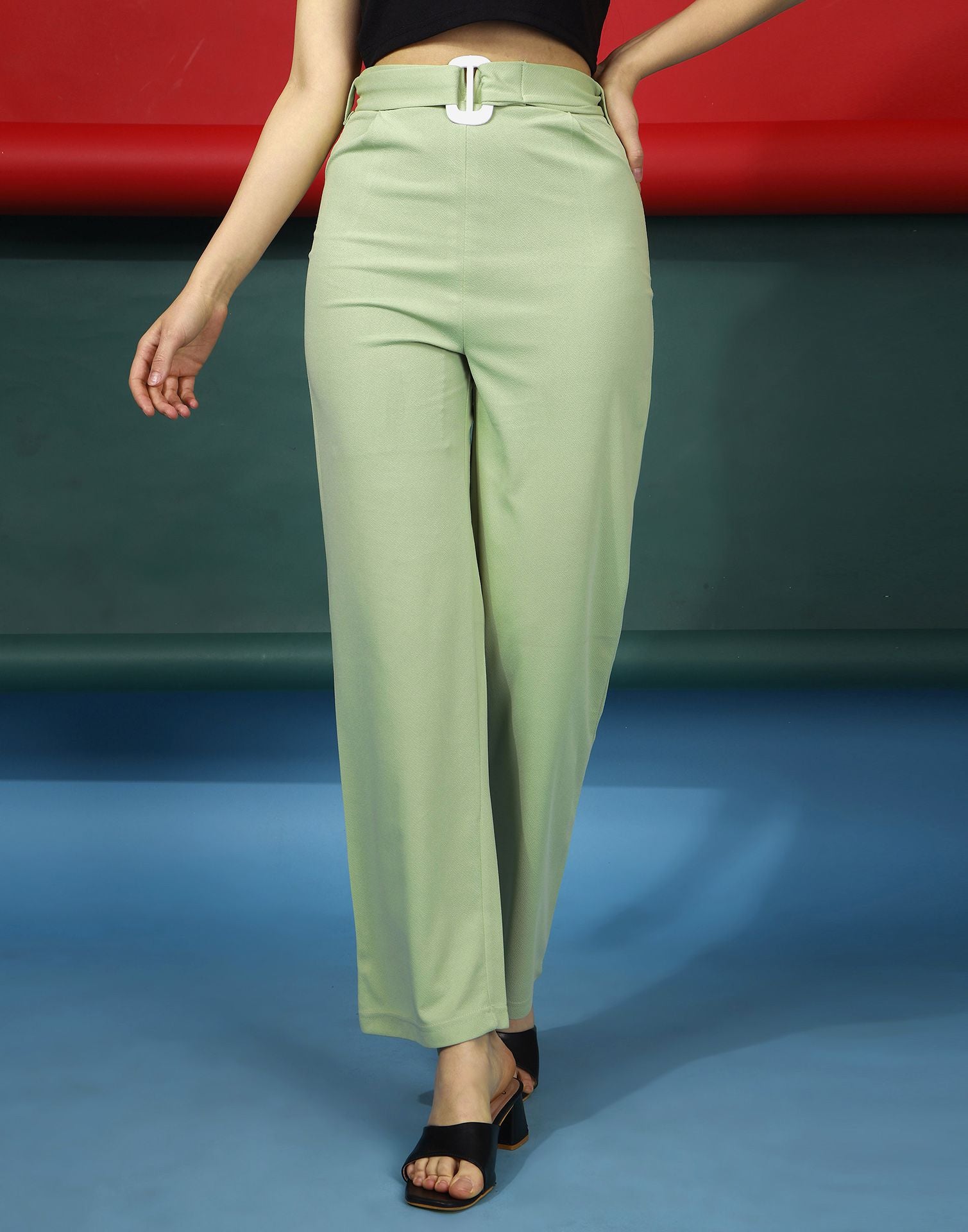 Buy Pista Green Pants  Designer Wear  TheHLabel