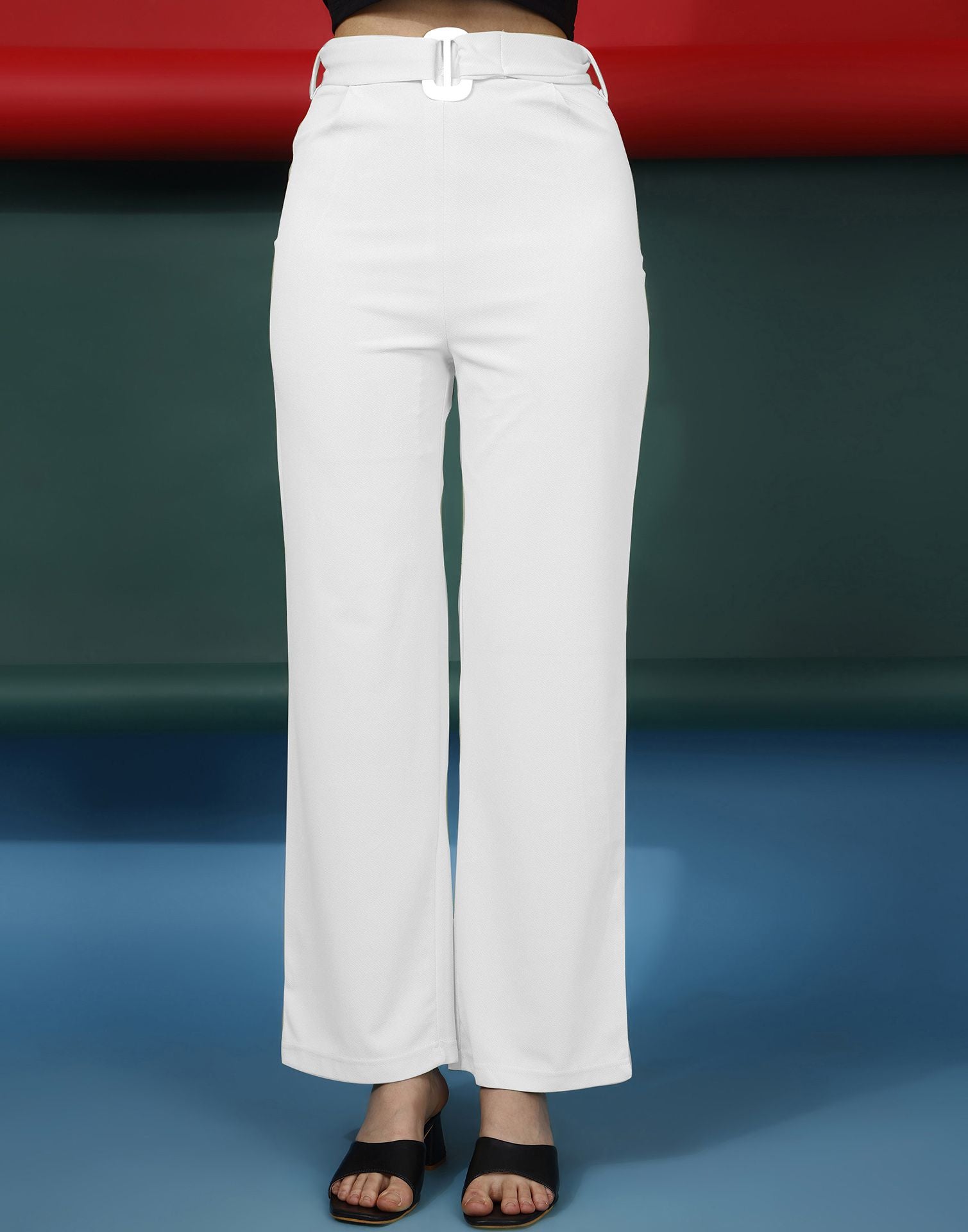White Flared Trouser | Leemboodi