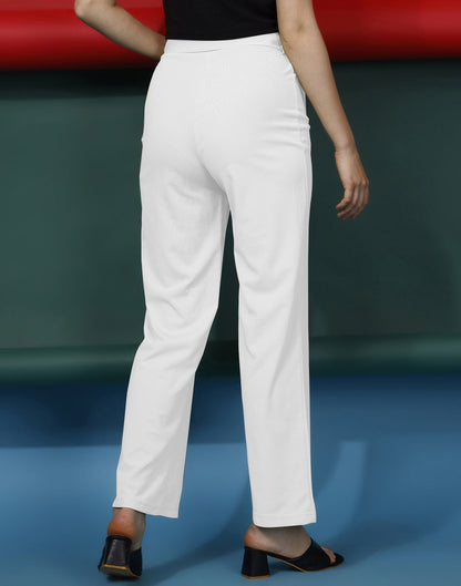 White Flared Trouser | Leemboodi