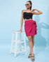 Pink Wrap Around Knotted Skirt | Leemboodi