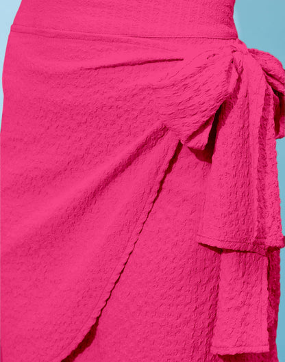 Pink Wrap Around Knotted Skirt | Leemboodi