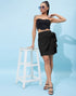 Black Wrap Around Knotted Skirt | Leemboodi