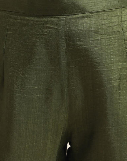 Green Printed Kurta With Pant And Dupatta