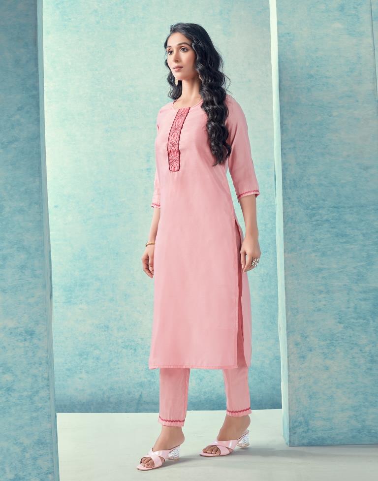 Pink Floral Stylish Designer Pure Cotton Kurti With Sharara SHRE032 –  ShreeFashionWear