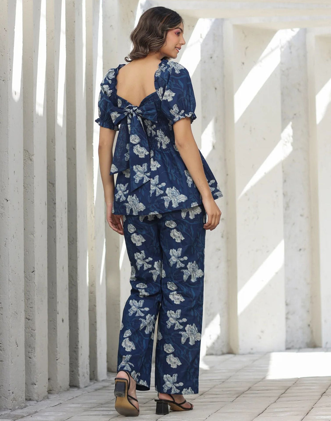 Blue Printed Rayon Co-ord Set