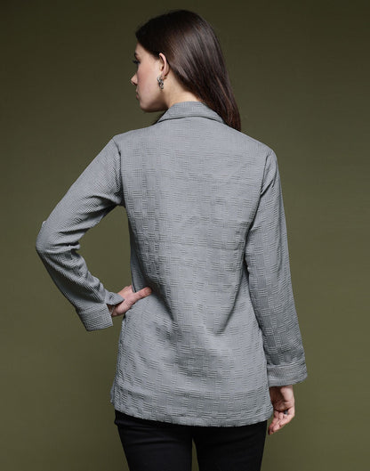 Grey Plain Lycra Shirt