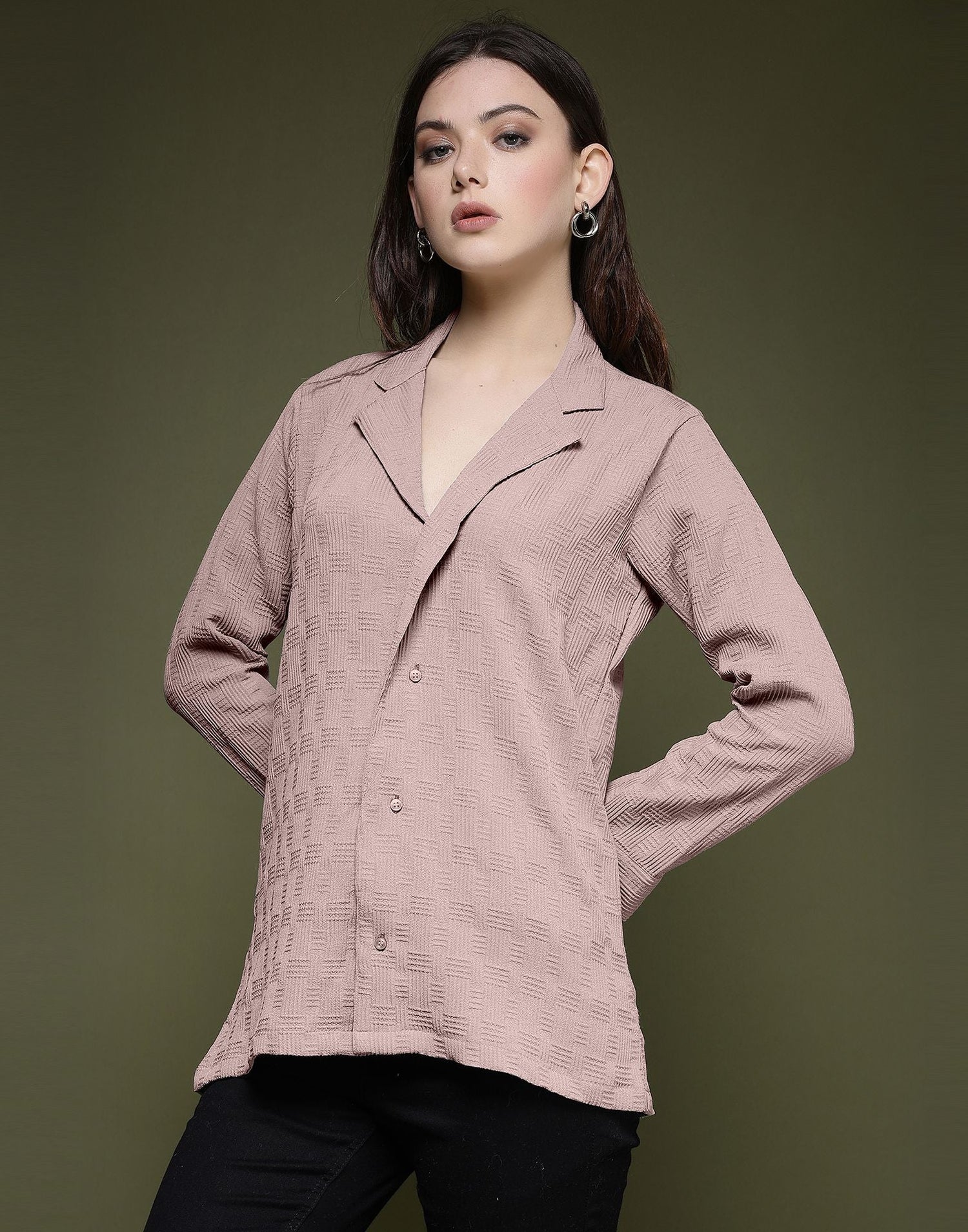 Pink Plain Lycra Shirt