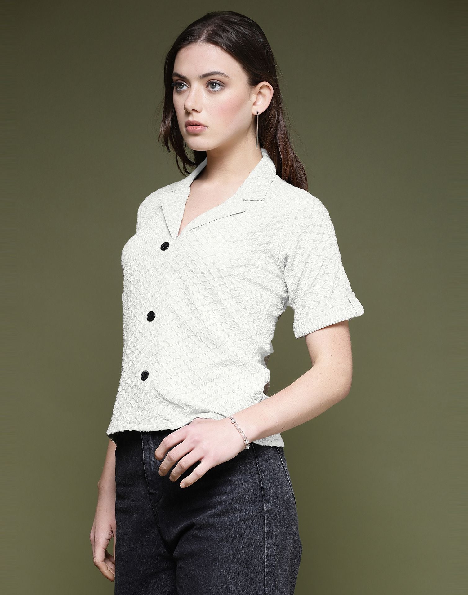 White Plain Lycra Shirt