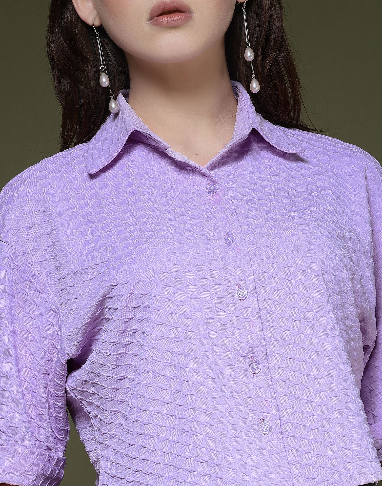 Purple Plain Lycra Shirt