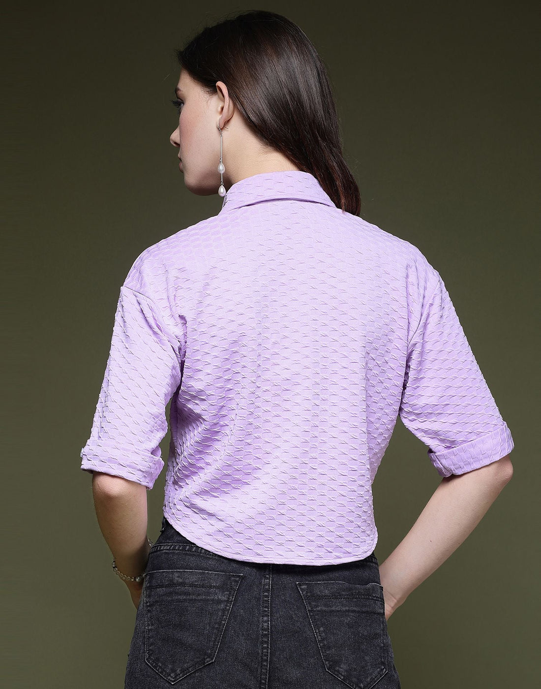 Purple Plain Lycra Shirt