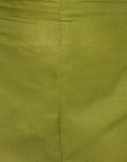 Olive Green Printed Straight Kurti With Pant And Dupatta | Leemboodi