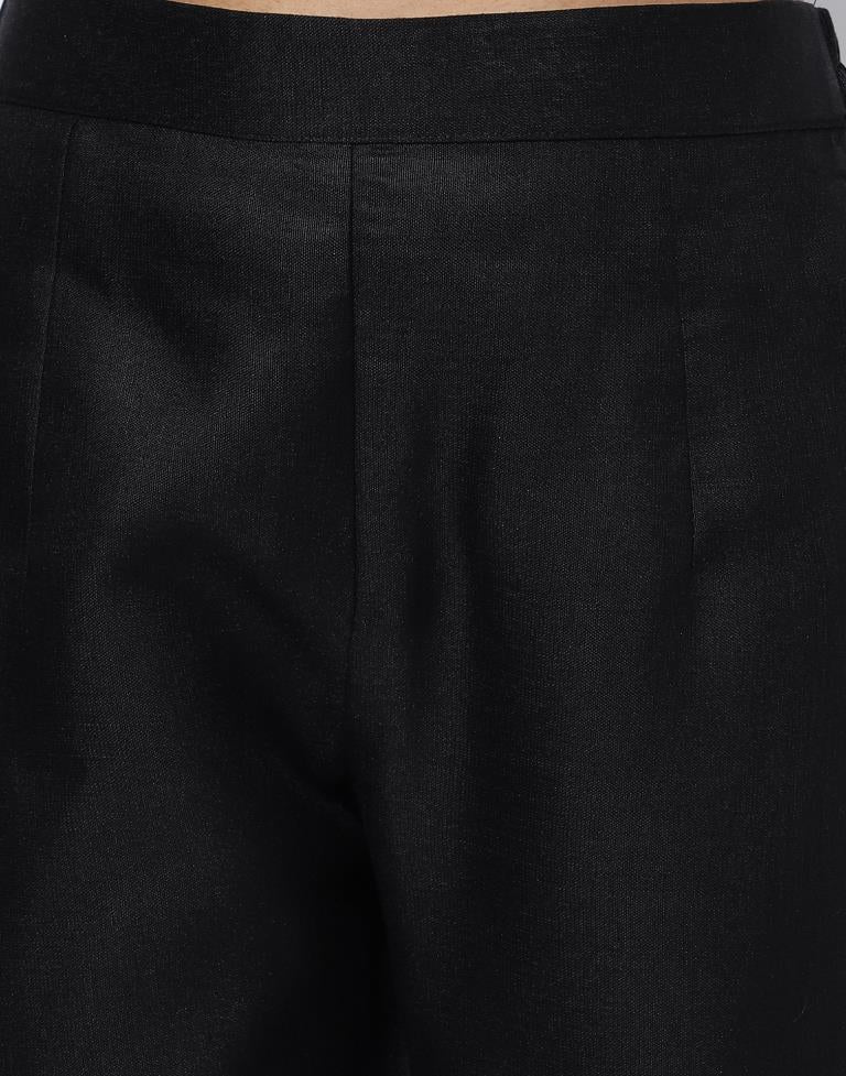 Black Printed Straight Kurti With Pant And Dupatta | Leemboodi