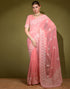 Pink Heavy Georgette Lakhnavi Saree | Leemboodi