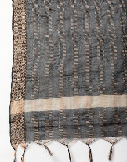 Black Cotton Printed Straight Kurti With Pant And Dupatta | Leemboodi