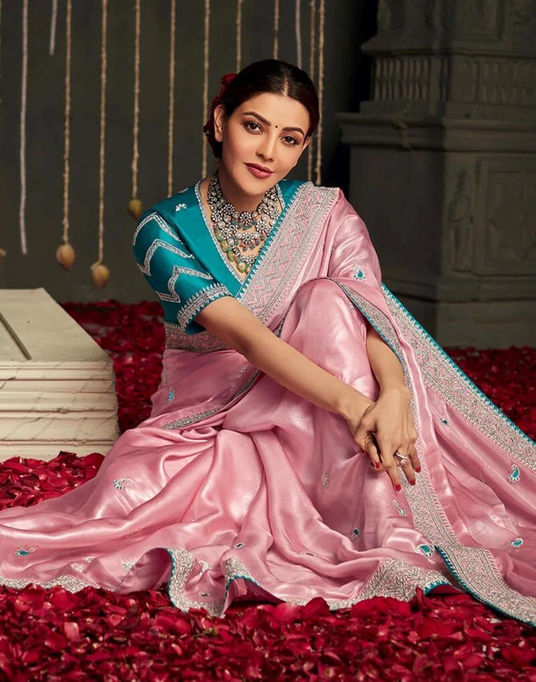 Kajal Aggarwal Stuns In Saree At Satyabhama Pre-Glimpse Event: SEE PHOTOS