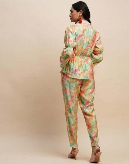 Multicoloured Printed Co-ord Set | Leemboodi