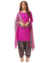 Rust Hot Pink Printed Unstitched Salwar Suit | Leemboodi