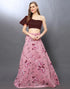 Graceful Pink Coloured Bhagal Puri Silk Digital Printed Casual Wear Lehenga | Leemboodi