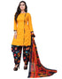 Sensuous Mustard Yellow Printed Unstitched Salwar Suit | Leemboodi