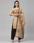 Exquisite Beige Cotton Embroidered Unstitched Salwar Suit | Leemboodi