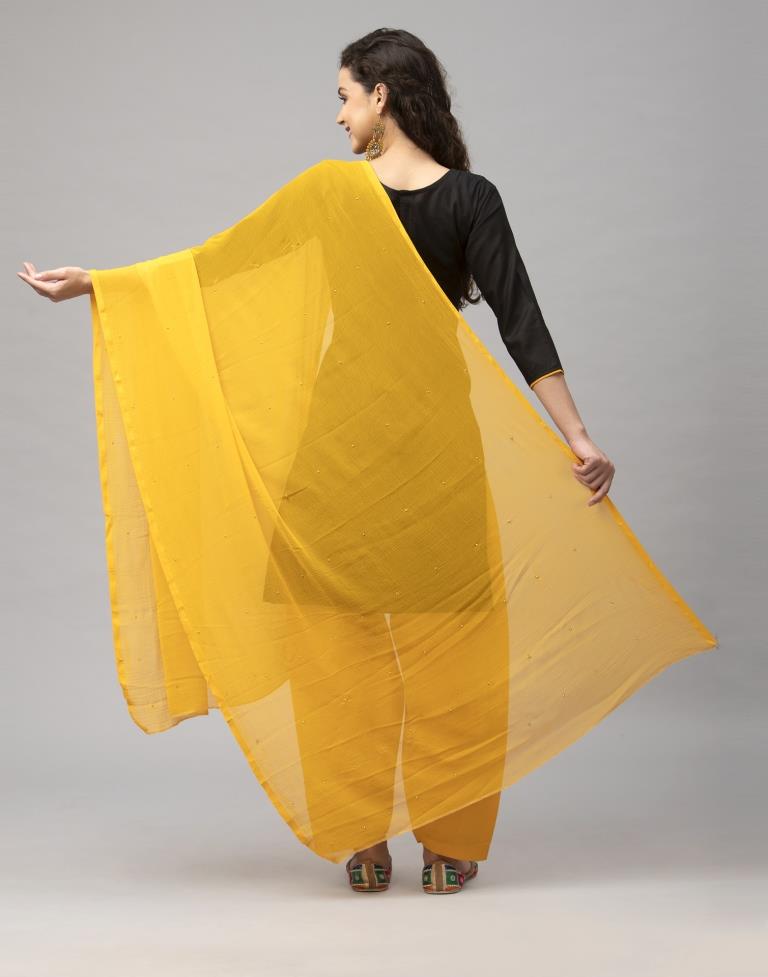 Brilliant Black Cotton Thread Work Unstitched Salwar Suit | Leemboodi