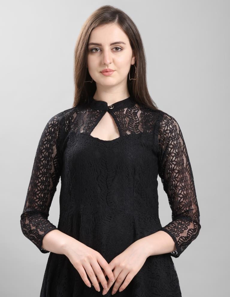 Black net dress clearance design