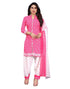 Immaculate Pink Bandhani Printed Unstitched Salwar Suit | Leemboodi