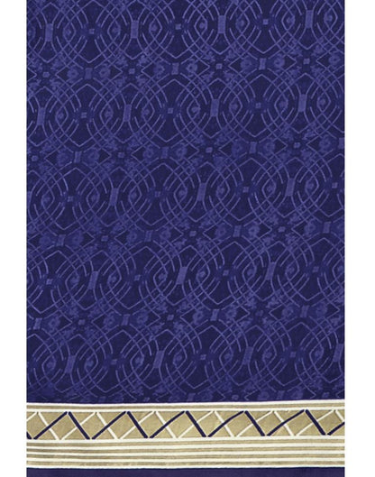 Precious Navy Blue Printed Unstitched Salwar Suit | Leemboodi
