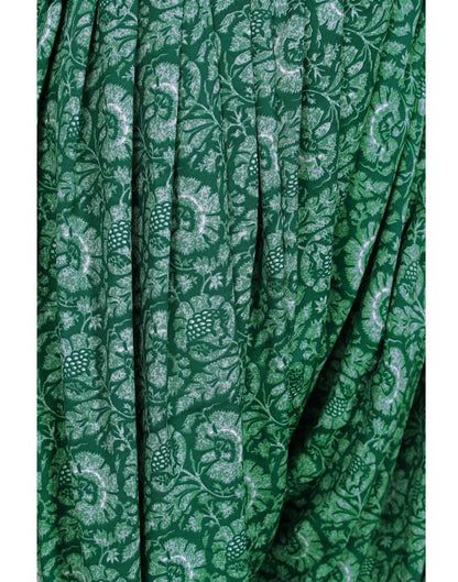 Green Printed Unstitched Salwar Suit | Leemboodi